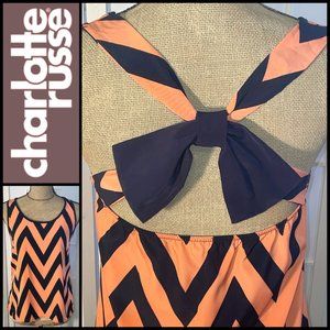 Charlotte russe Bow back Chevron tank